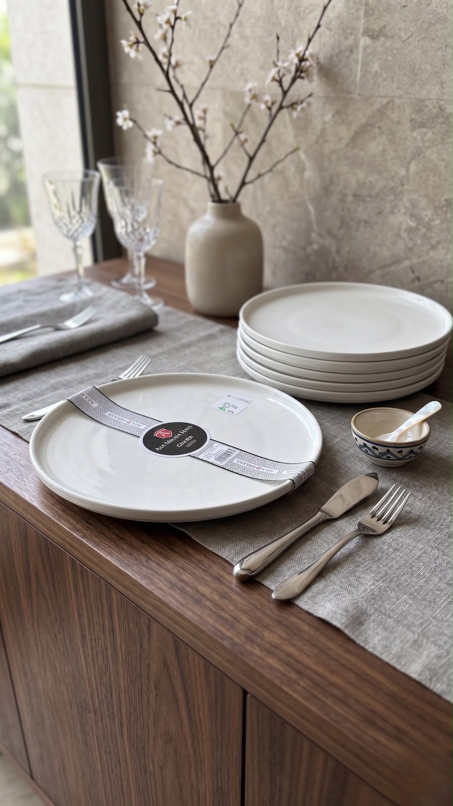 Assiettes Cavier en Grès 25cm
