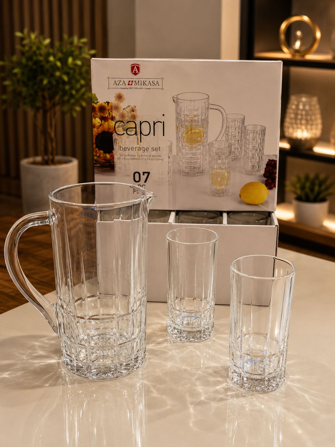 Service à jus élégant