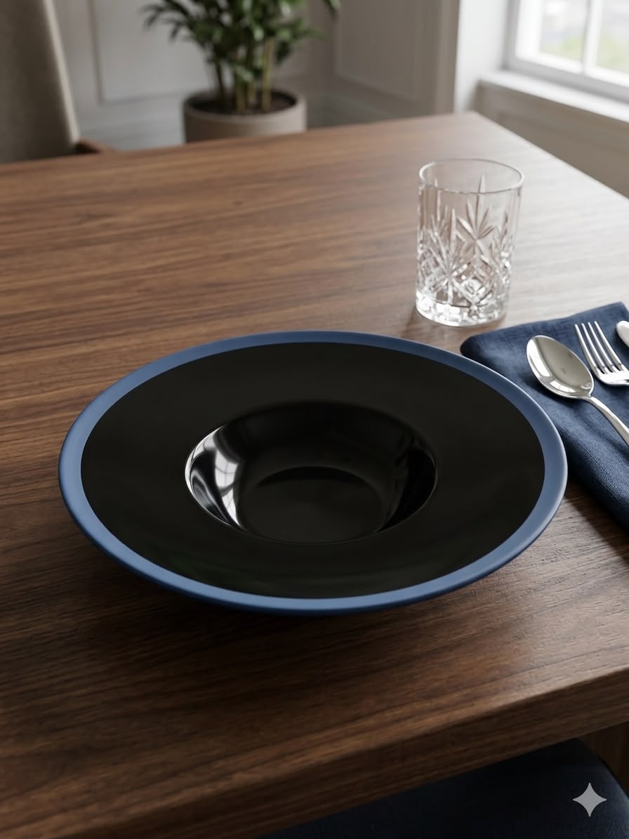 Assiette Creuse Dualité Saphir et Nuit 31