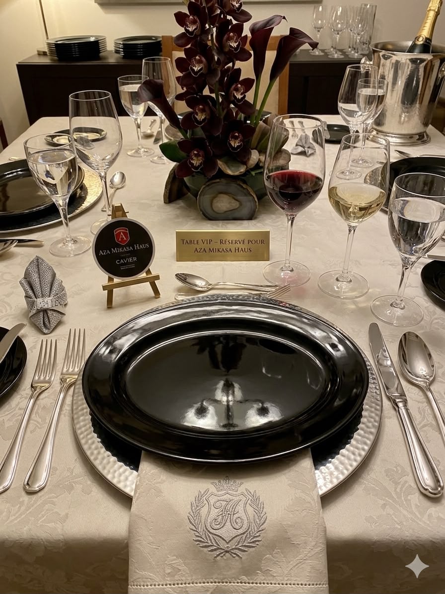 Plat Ovale de Présentation avec sa touche noir 23cm\35cm