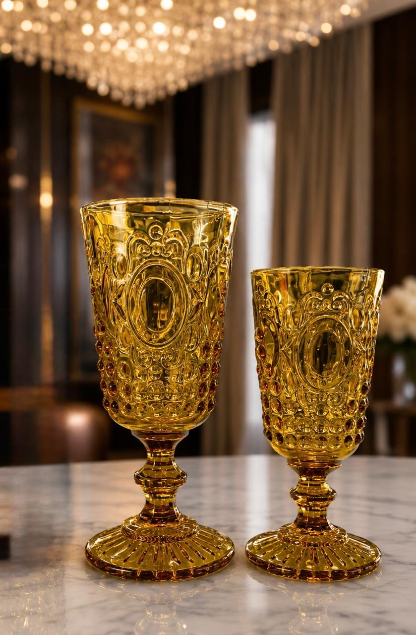 Verre à pied Cristalisé AMBER (LOT 6)