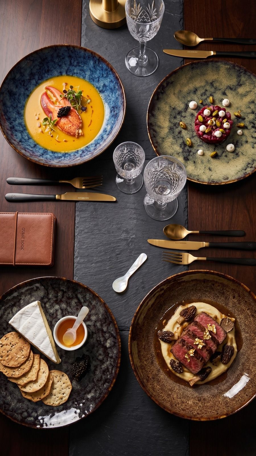 assiette élégante et luxueuse de collection aza Mikasa Haus, 24,5 cm