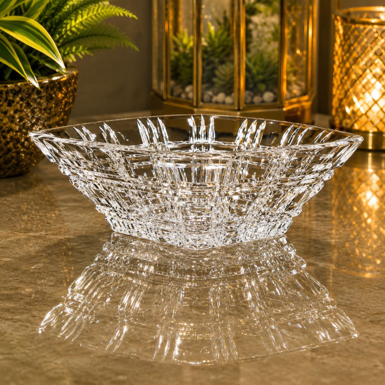 6 Coupe Cristal Taillé, Éclat Lumière
