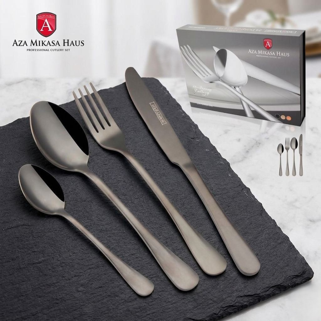 Ménagère de Couverts Premium 24 Pièces – Aza Mikasa Haus | inoxydables inox 18\10