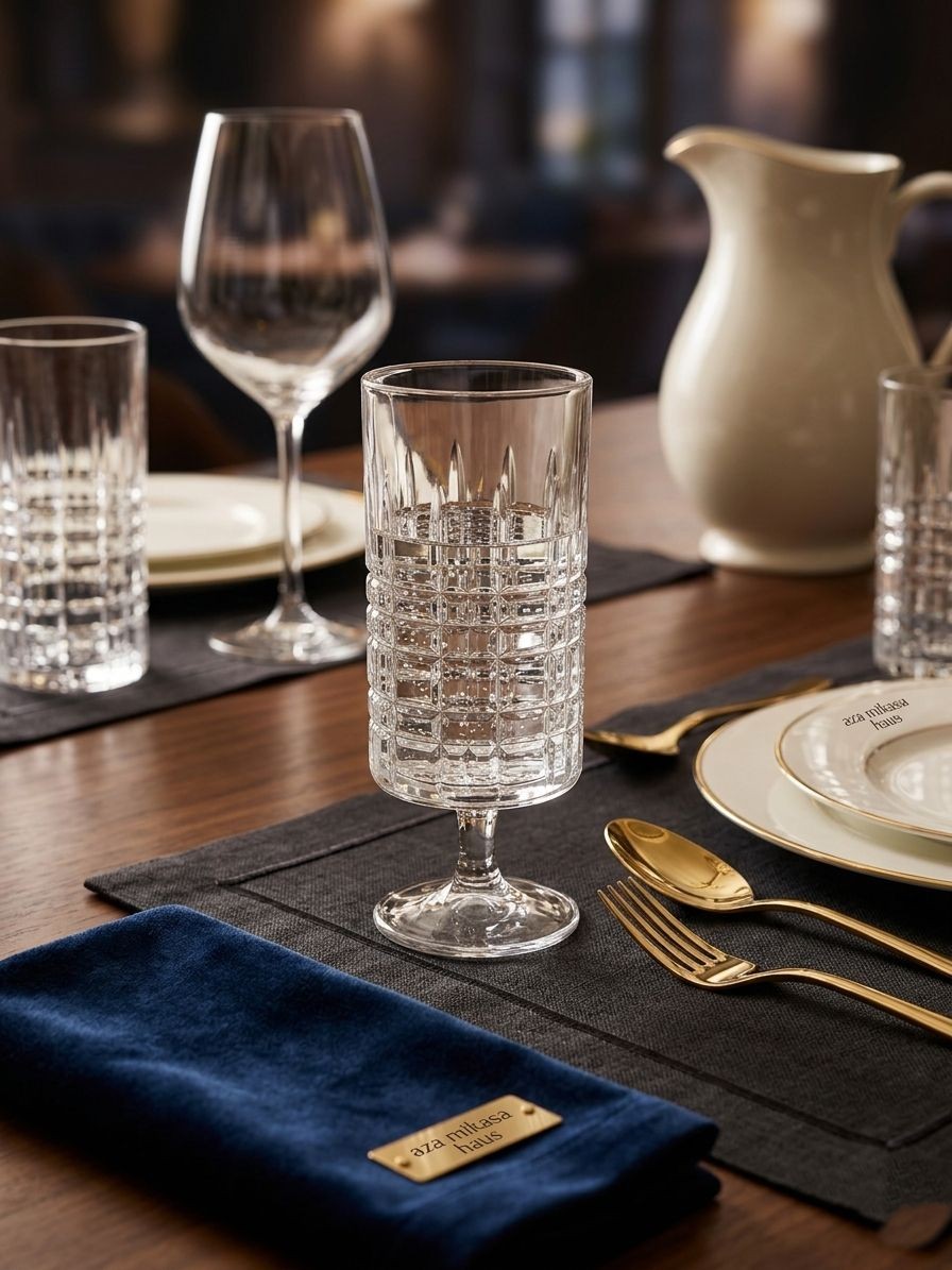 Verre à pied Éclat Quadrillé Signature ( lot 6)
